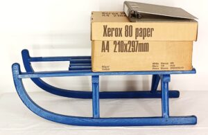 Sled with Xerox Card Box and Leitz Folder